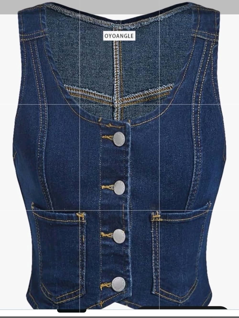 Dark Blue Denim Vest  Medium